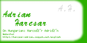 adrian harcsar business card